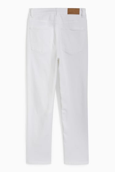 Femei - Slim jeans - talie înaltă - alb