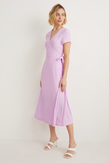 Women - Wrap dress - light violet