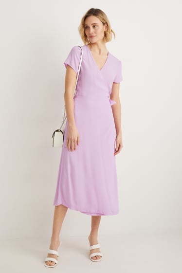 Women - Wrap dress - light violet