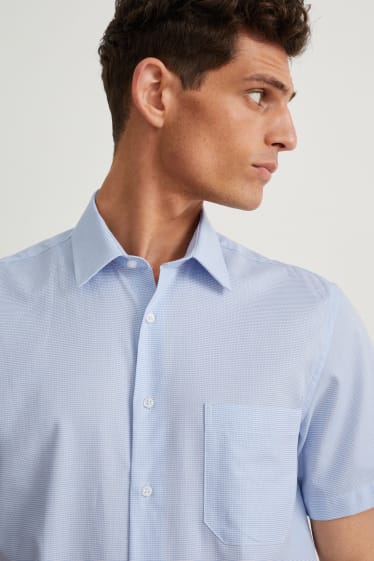 Hommes - Chemise - regular fit - col kent - facile à repasser - bleu clair