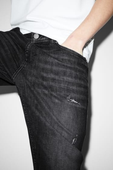 Men - Carrot jeans - LYCRA® - denim-dark gray