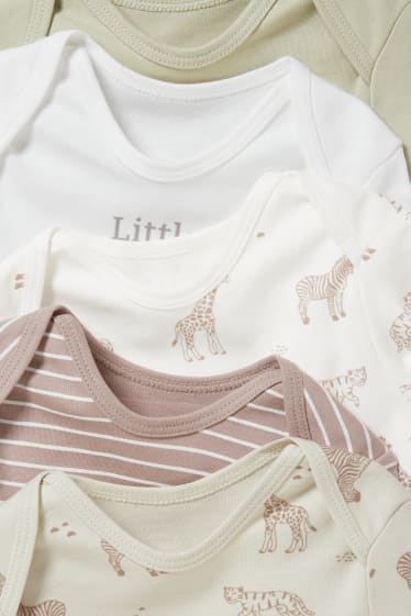 Unisex - Confezione da 5 - body per neonati - beige