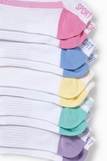 Niños - Pack de 5 - calcetines tobilleros - blanco