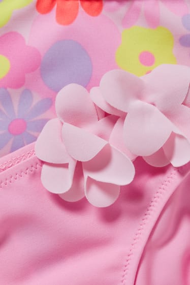 Enfants - Bikini - LYCRA® XTRA LIFE™ - 2 pièces - à fleurs - rose
