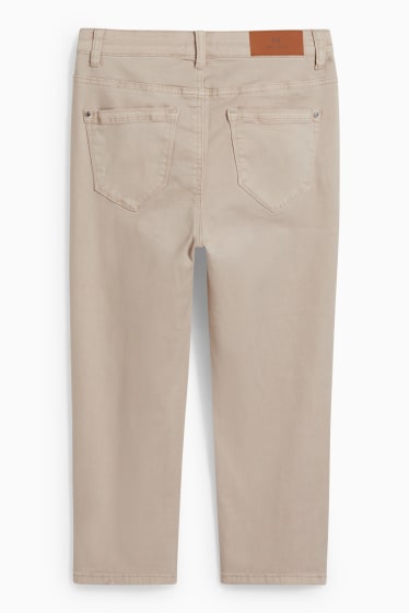 Femmes - Pantalon capri - high-waist - skinny fit - beige clair