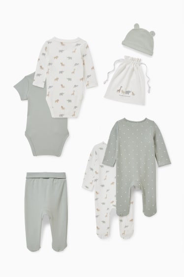 Bébés - Ensemble nouveau-né avec sac de cadeaux - 7 pièces - blanc