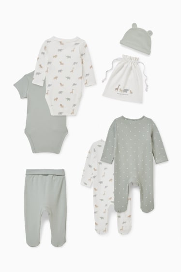 Unisex - Set per neonati con sacchetto regalo - 7 pezzi - bianco