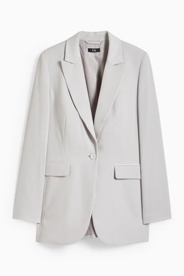 Women - Business blazer - regular fit - light gray