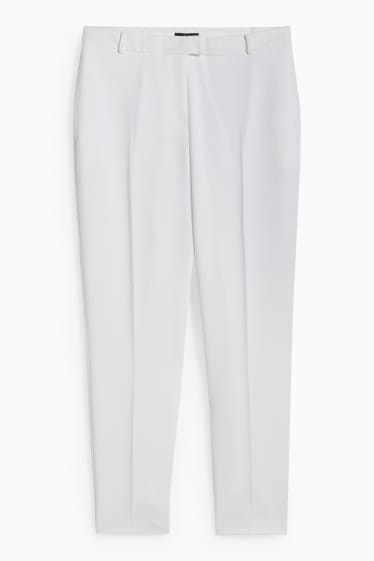 Dona - Pantalons formals - mid waist - regular fit - blanc