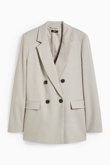 Women - Business blazer - relaxed fit - light beige
