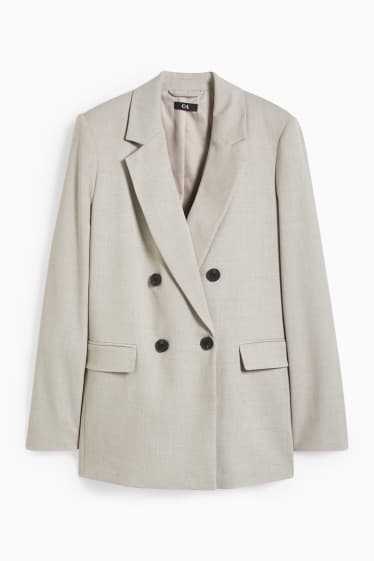 Femmes - Blazer de bureau - relaxed fit - beige clair