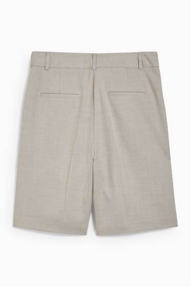 Damen - Business-Bermudas - High Waist - hellbeige