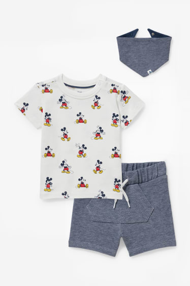 Babys - Micky Maus - Baby-Outfit - 3 teilig - cremeweiß