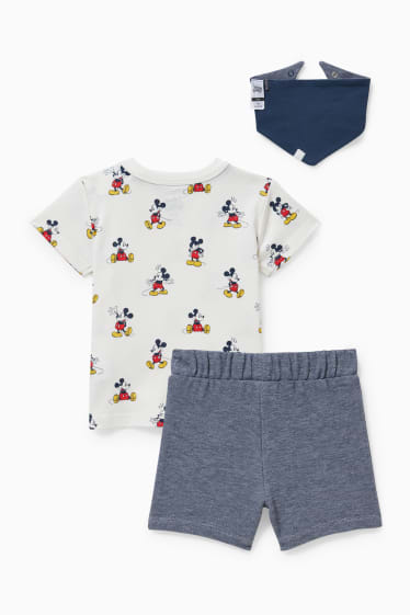 Babys - Micky Maus - Baby-Outfit - 3 teilig - cremeweiß