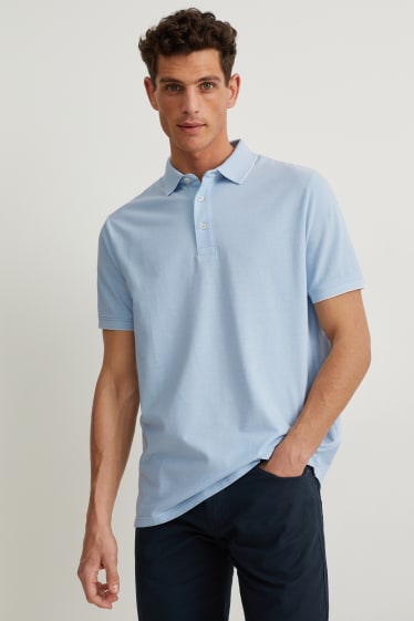 Herren - Poloshirt - Pima-Baumwolle - hellblau