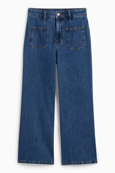 Damen - Loose Fit Jeans - High Waist - jeansblau