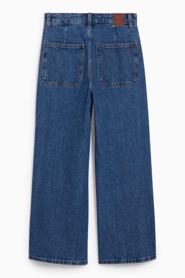 Damen - Loose Fit Jeans - High Waist - jeansblau