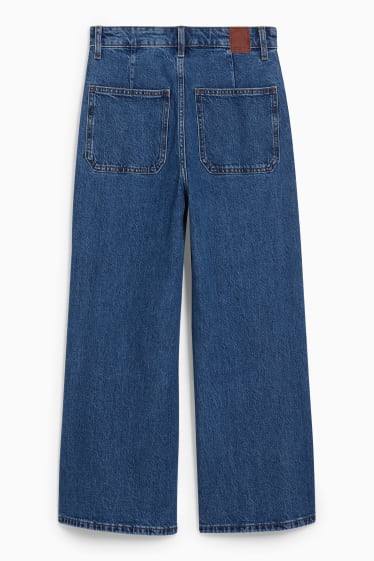 Kobiety - Loose fit jeans - wysoki stan - dżins-niebieski