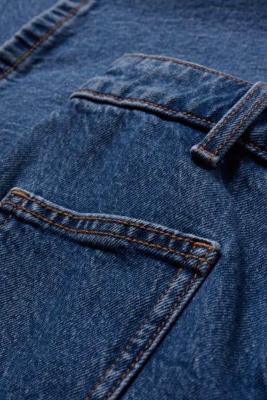 Women - Loose fit jeans - high waist - blue denim