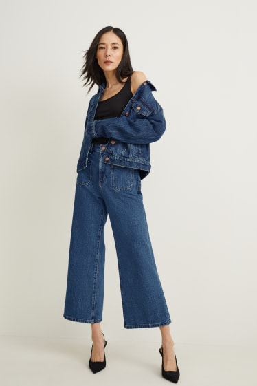 Damen - Loose Fit Jeans - High Waist - jeansblau