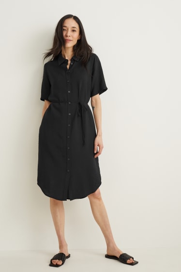 Femmes - Robe-chemisier - noir