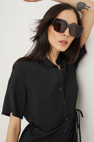 Femmes - Robe-chemisier - noir