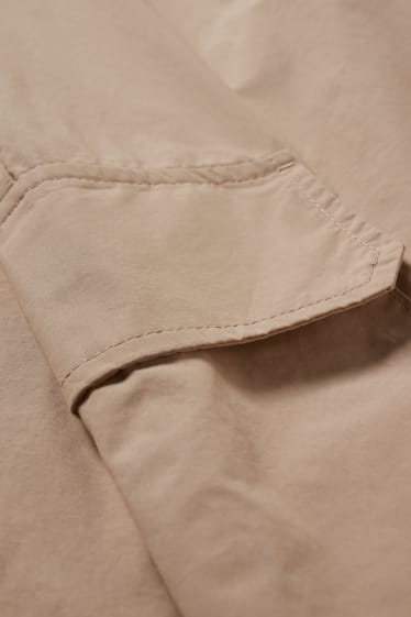 Femmes - Pantalon cargo - mid waist - tapered fit - beige