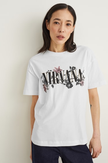 Dona - Samarreta de màniga curta - Nirvana - blanc trencat