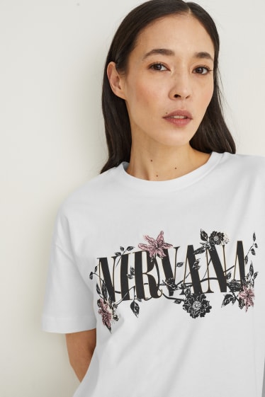 Dona - Samarreta de màniga curta - Nirvana - blanc trencat