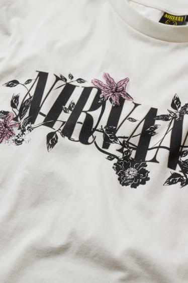 Dona - Samarreta de màniga curta - Nirvana - blanc trencat