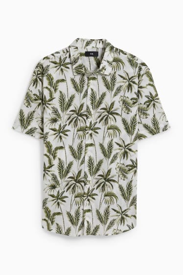 Men - Shirt - regular fit - kent collar - cremewhite