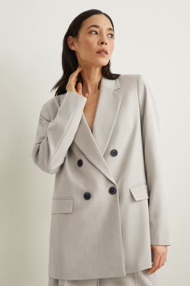 Femmes - Blazer de bureau - relaxed fit - beige clair