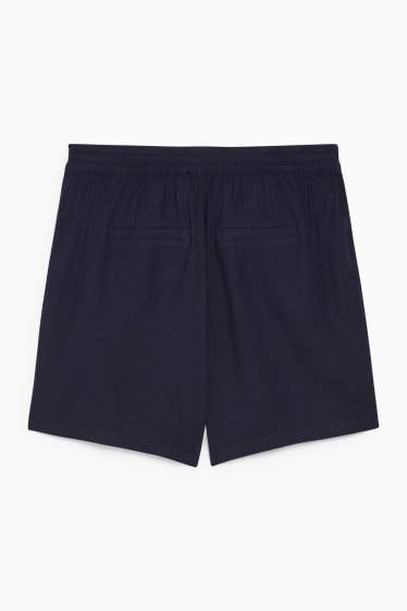 Damen - Skort - Leinen-Mix - dunkelblau