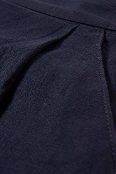 Damen - Skort - Leinen-Mix - dunkelblau