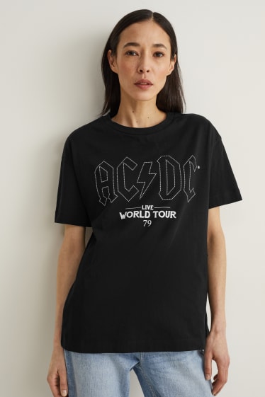 Dona - Samarreta de màniga curta - AC/DC - negre