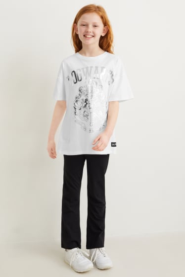 Children - Harry Potter - set - short sleeve T-shirt and flared leggings - white