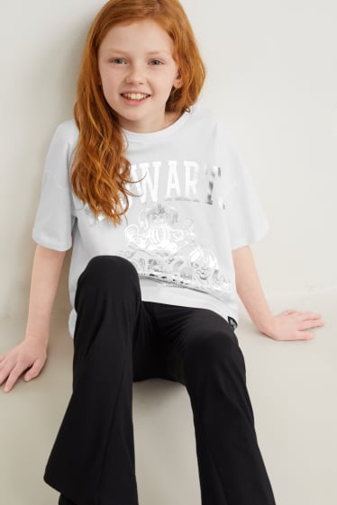 Children - Harry Potter - set - short sleeve T-shirt and flared leggings - white