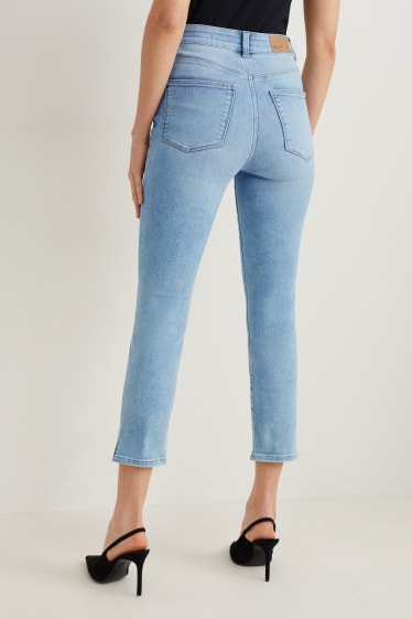 Damen - Slim Jeans - High Waist - helljeansblau