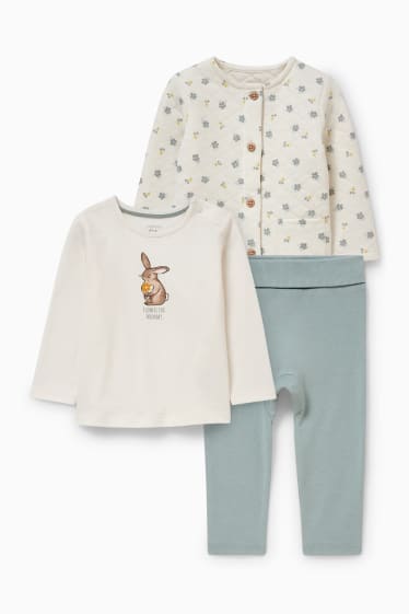 Babys - Baby-Outfit - 3 teilig - cremeweiß