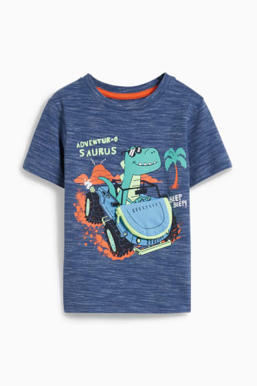 Kinder Jungen - Dino - Kurzarmshirt - blau