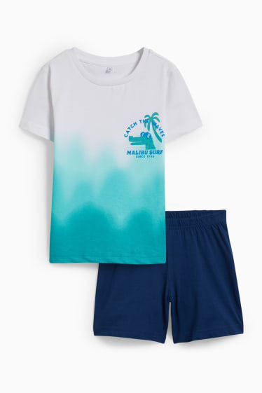 Children Boys - Short pyjamas - 2 piece - white