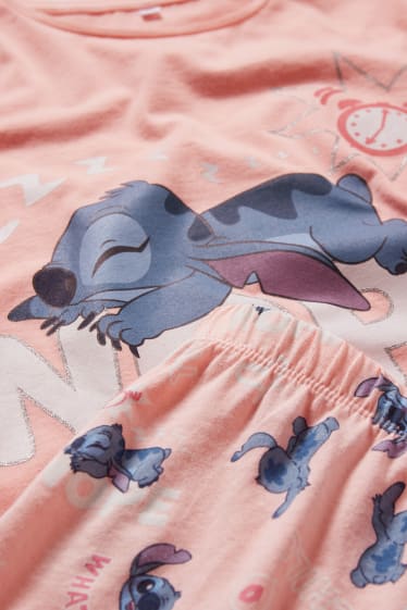 Kinder - Lilo & Stitch - Shorty-Pyjama - 2 teilig - rosa