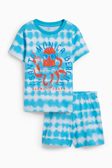 Enfants garçons - Pyjashort - 2 pièces - bleu