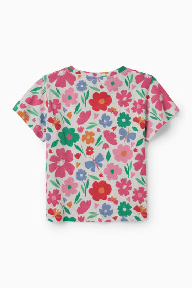 Bambine - T-shirt - a fiori - bianco crema