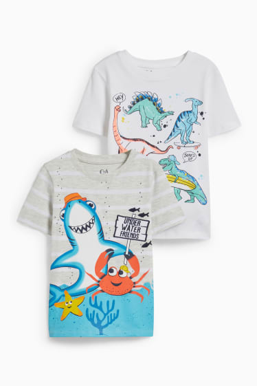 Enfants garçons - Lot de 2 - T-shirts - blanc