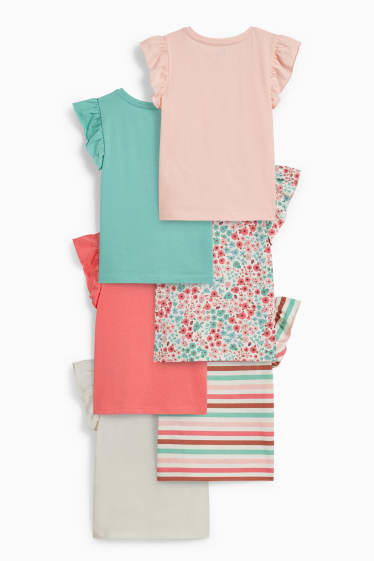 Enfants filles - Lot de 6 - T-shirts - blanc crème
