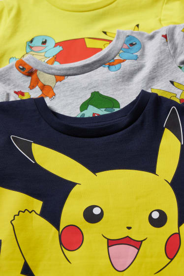 Children - Multipack of 3 - Pokémon - short sleeve T-shirt - yellow