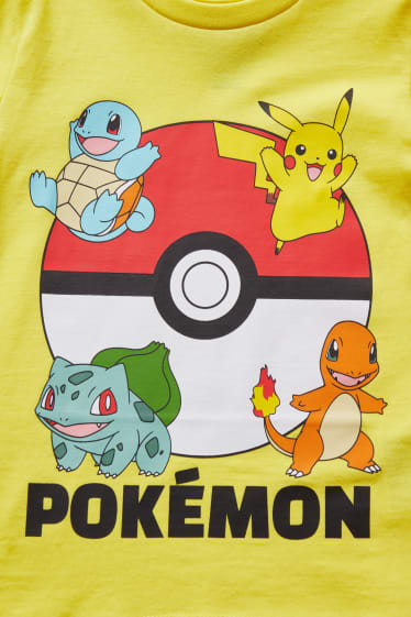 Kinderen - Set van 3 - Pokémon - T-shirt - geel