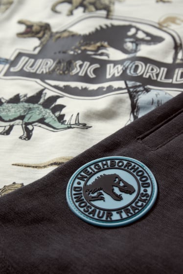 Kinderen - Jurassic World - set - T-shirt en sweatshorts - wit