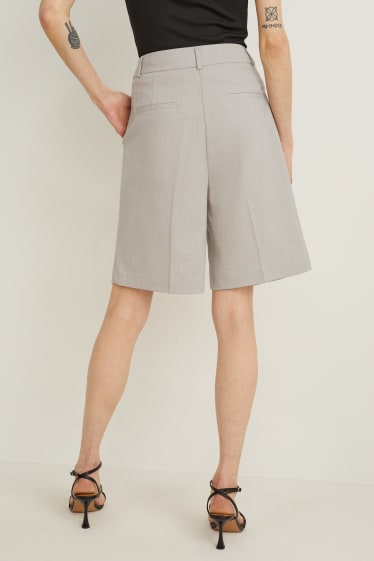 Damen - Business-Bermudas - High Waist - hellbeige
